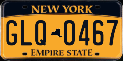 NY license plate GLQ0467