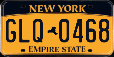 NY license plate GLQ0468