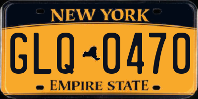 NY license plate GLQ0470