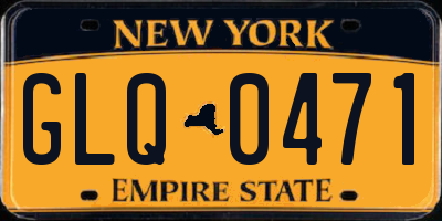 NY license plate GLQ0471