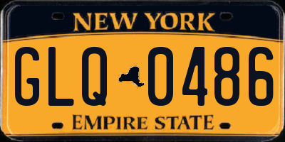 NY license plate GLQ0486