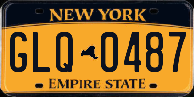 NY license plate GLQ0487
