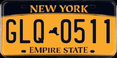 NY license plate GLQ0511