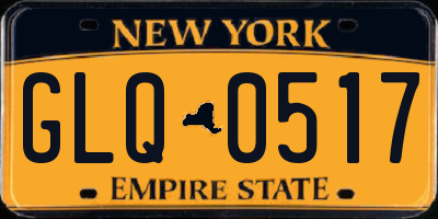 NY license plate GLQ0517