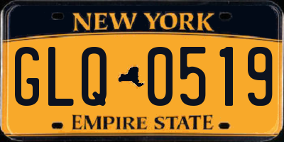 NY license plate GLQ0519