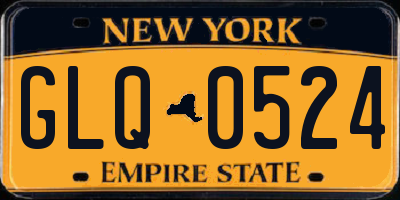 NY license plate GLQ0524