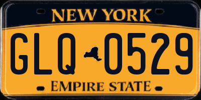 NY license plate GLQ0529