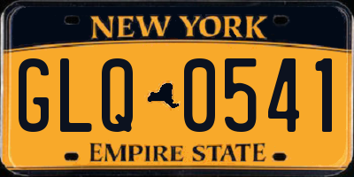 NY license plate GLQ0541
