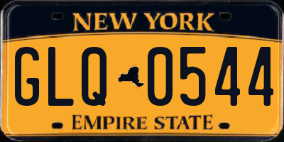 NY license plate GLQ0544