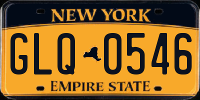 NY license plate GLQ0546