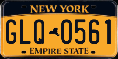 NY license plate GLQ0561