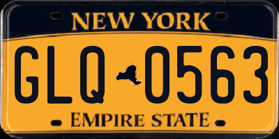 NY license plate GLQ0563