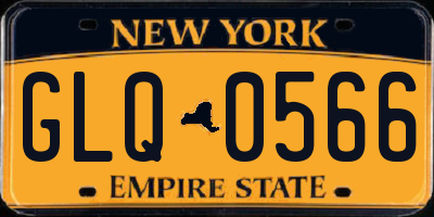 NY license plate GLQ0566