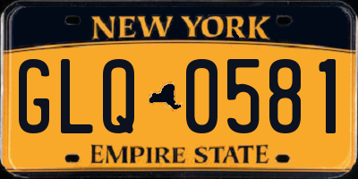 NY license plate GLQ0581