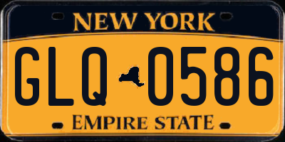 NY license plate GLQ0586