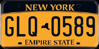 NY license plate GLQ0589