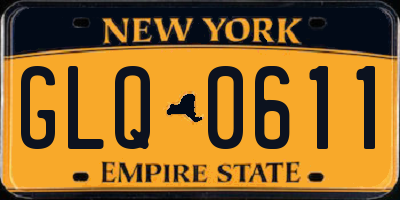 NY license plate GLQ0611