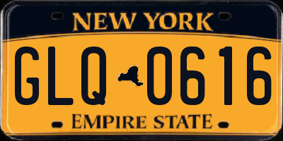 NY license plate GLQ0616