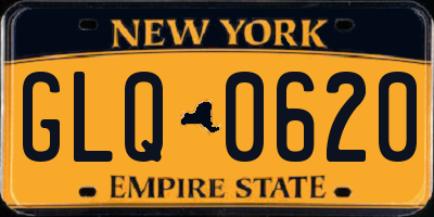 NY license plate GLQ0620