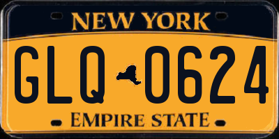 NY license plate GLQ0624