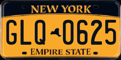 NY license plate GLQ0625