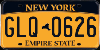 NY license plate GLQ0626