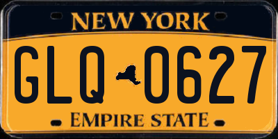 NY license plate GLQ0627