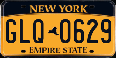 NY license plate GLQ0629