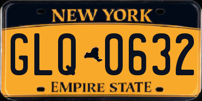 NY license plate GLQ0632