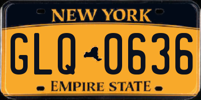 NY license plate GLQ0636