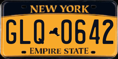 NY license plate GLQ0642