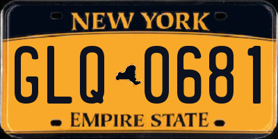 NY license plate GLQ0681