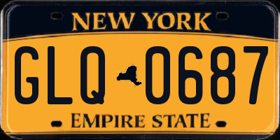 NY license plate GLQ0687