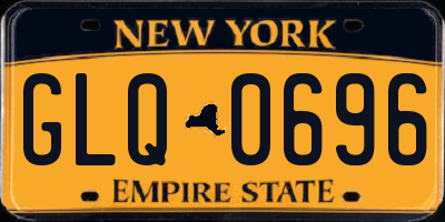 NY license plate GLQ0696