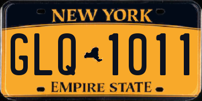NY license plate GLQ1011
