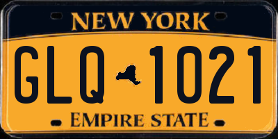 NY license plate GLQ1021