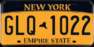 NY license plate GLQ1022