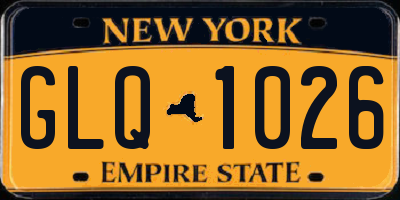 NY license plate GLQ1026