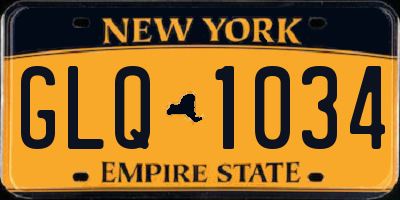 NY license plate GLQ1034