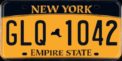 NY license plate GLQ1042