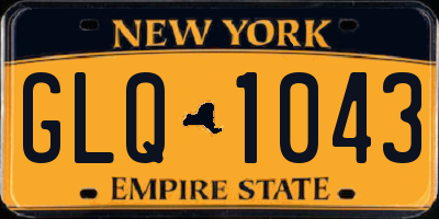 NY license plate GLQ1043