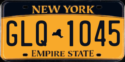 NY license plate GLQ1045