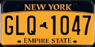 NY license plate GLQ1047