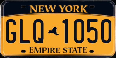 NY license plate GLQ1050