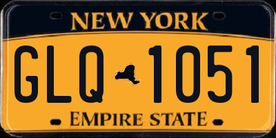 NY license plate GLQ1051