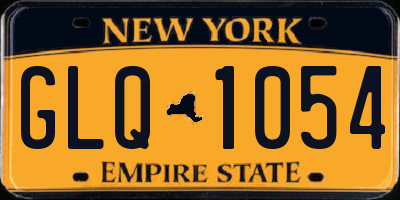 NY license plate GLQ1054