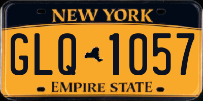 NY license plate GLQ1057