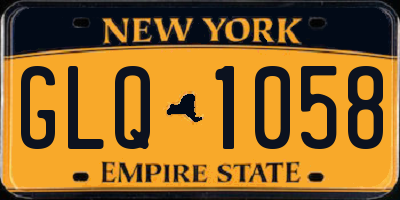 NY license plate GLQ1058