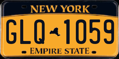 NY license plate GLQ1059