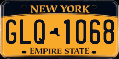 NY license plate GLQ1068